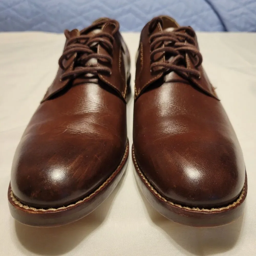 Johnston & Murphy Garner Brown Leather Oxford Lace Up Dress Shoes Size 8 M